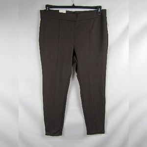 Style & Co Brown Mid Rise Seam Front Legging 14W